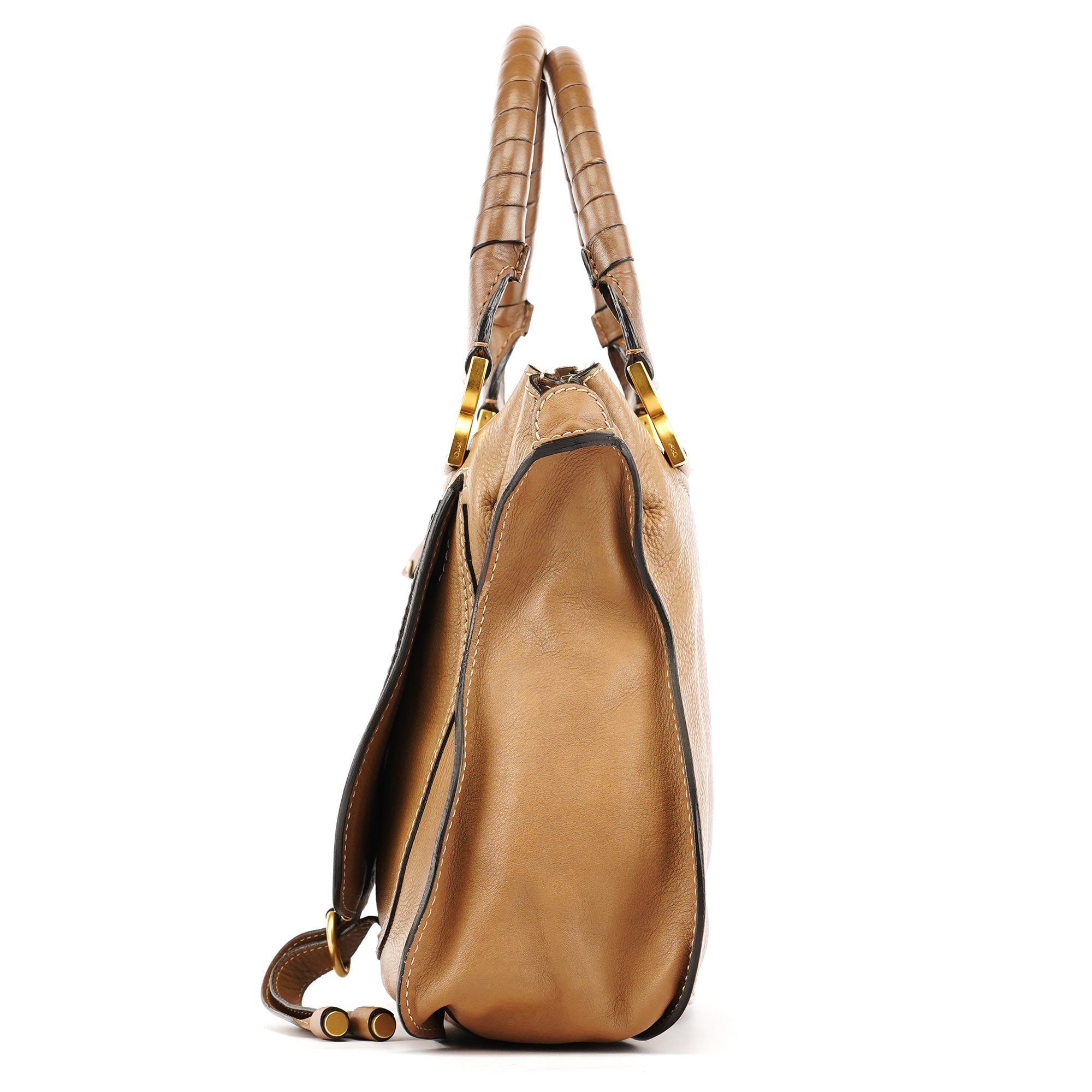 Light Brown Leather Marcie Shoulder Bag