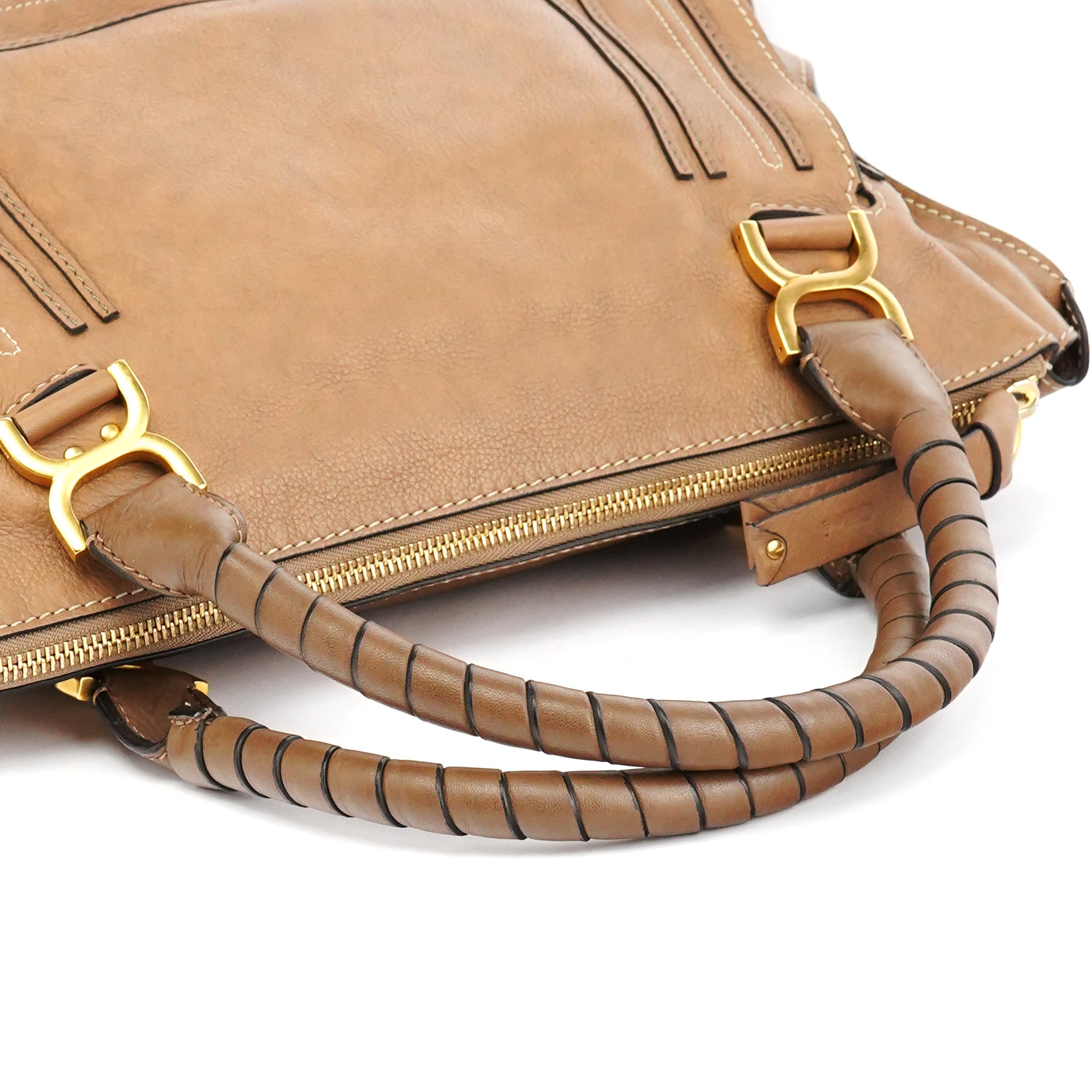 Light Brown Leather Marcie Shoulder Bag