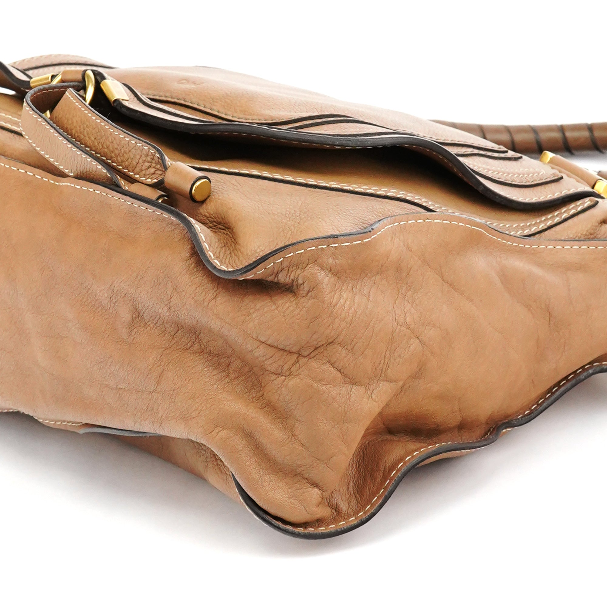 Light Brown Leather Marcie Shoulder Bag