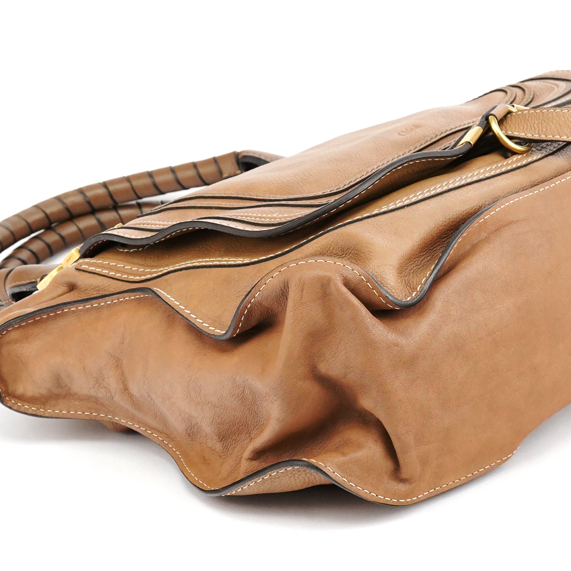 Light Brown Leather Marcie Shoulder Bag