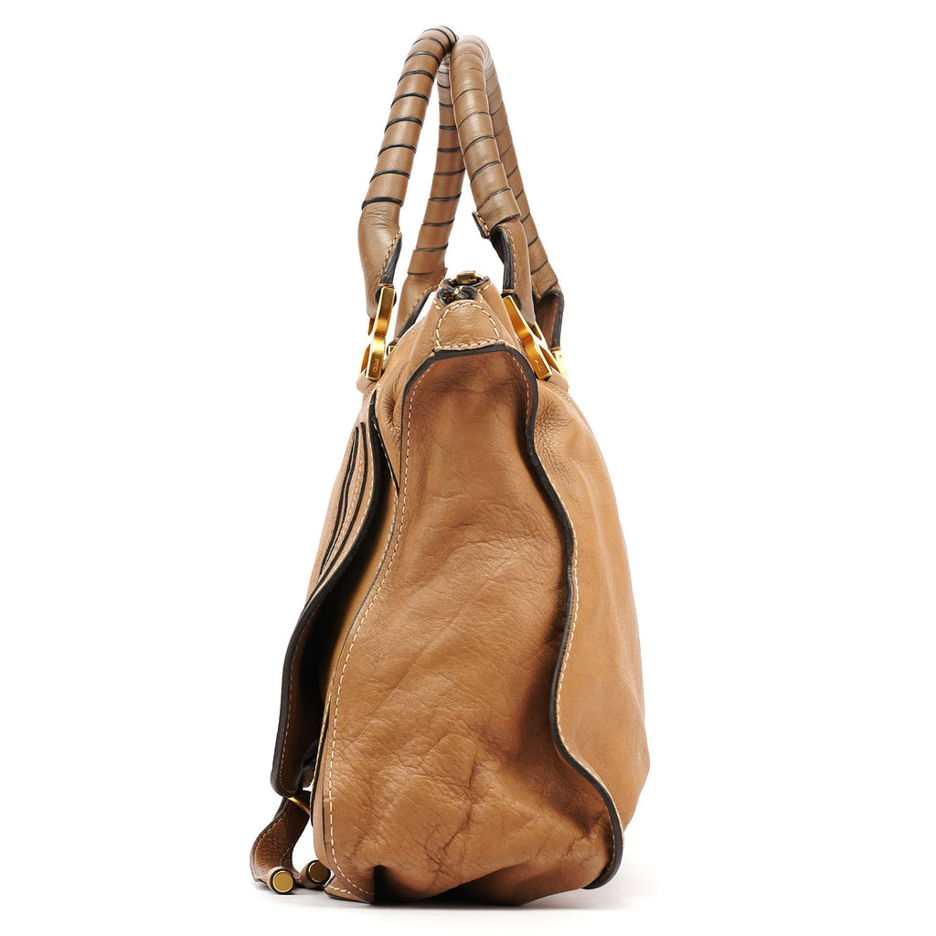 Light Brown Leather Marcie Shoulder Bag