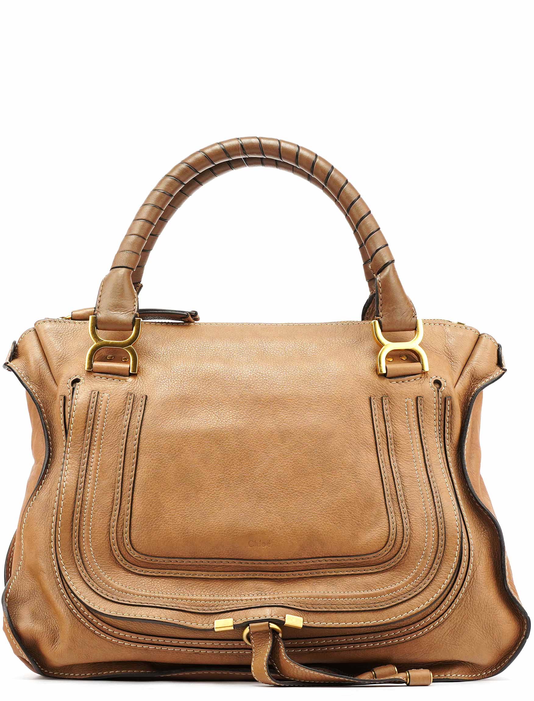 Light Brown Leather Marcie Shoulder Bag