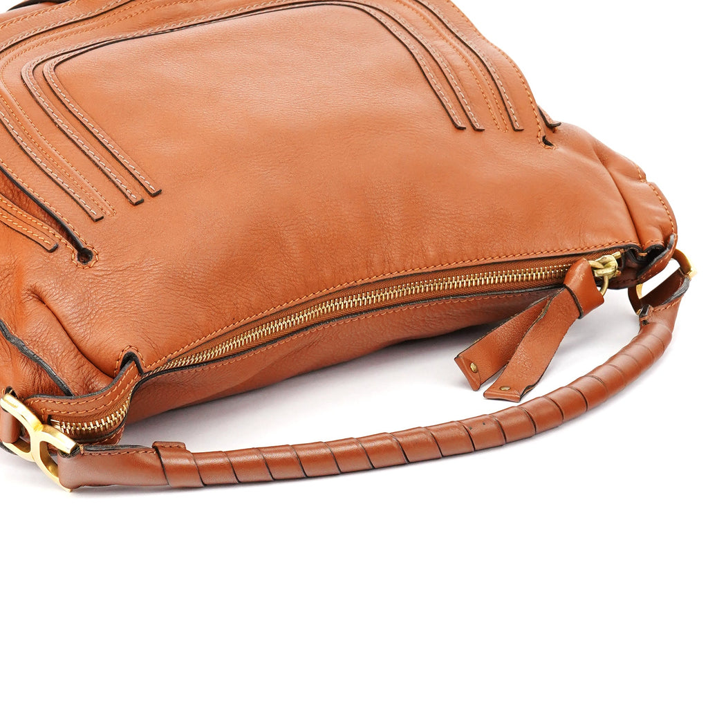 Light Brown Leather Marcie Shoulder Bag