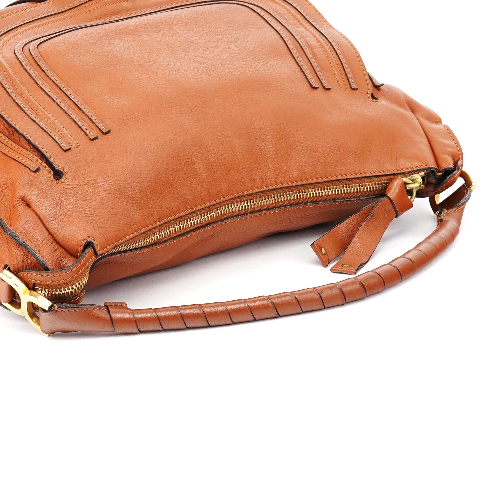 Light Brown Leather Marcie Shoulder Bag