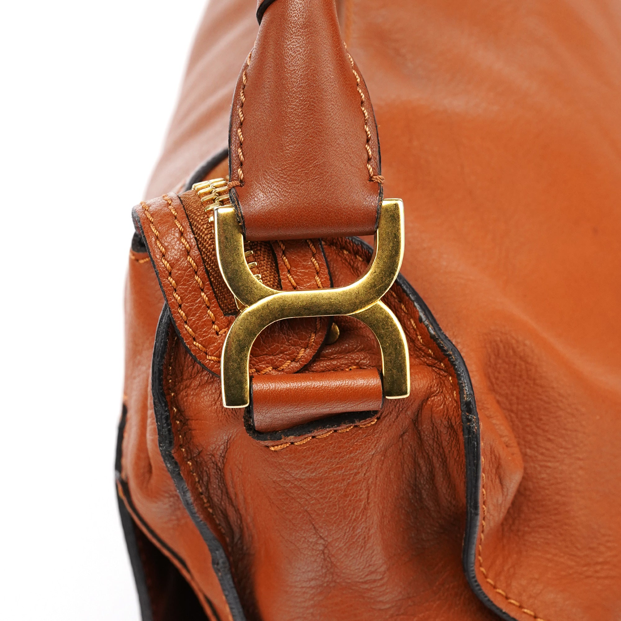 Light Brown Leather Marcie Shoulder Bag