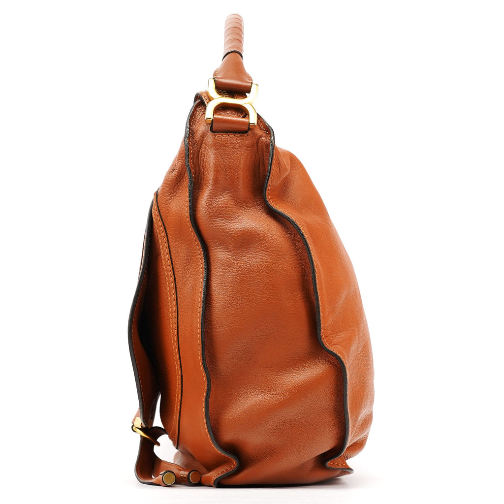 Light Brown Leather Marcie Shoulder Bag