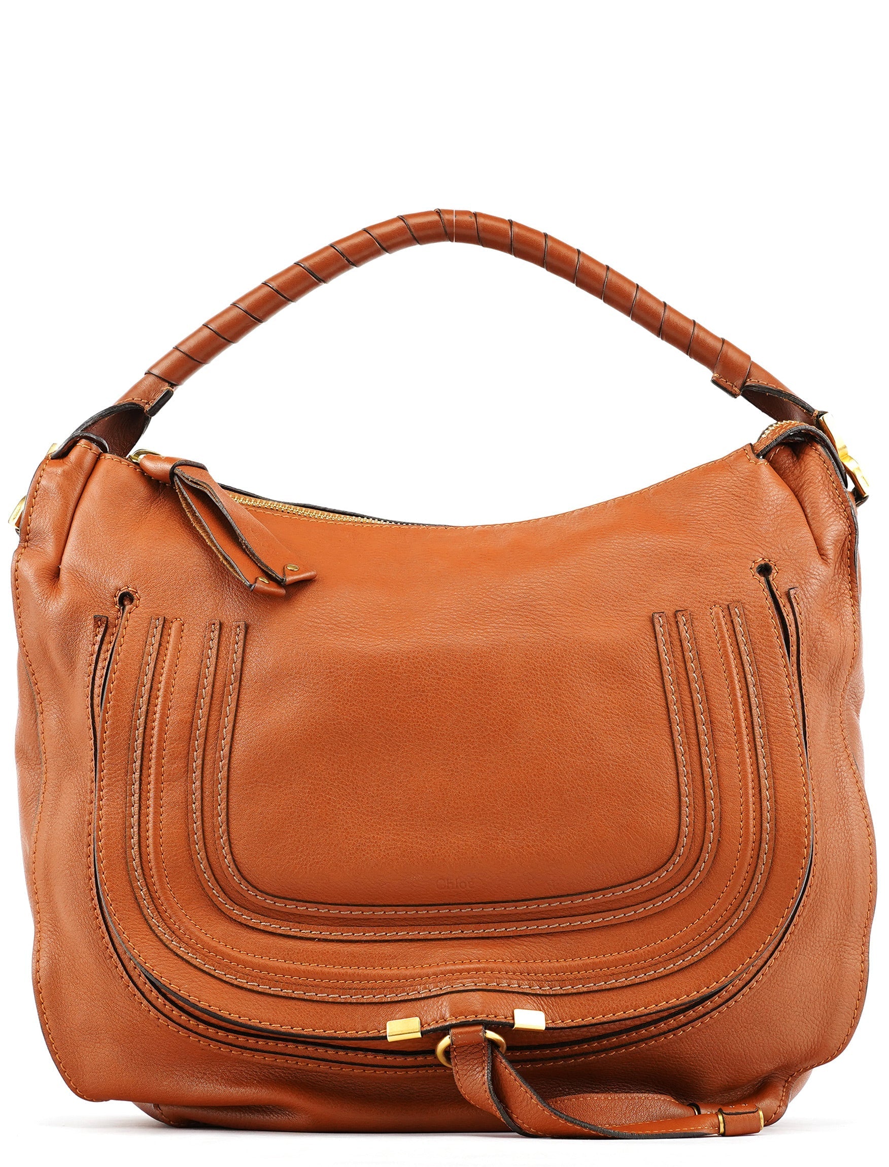 Light Brown Leather Marcie Shoulder Bag