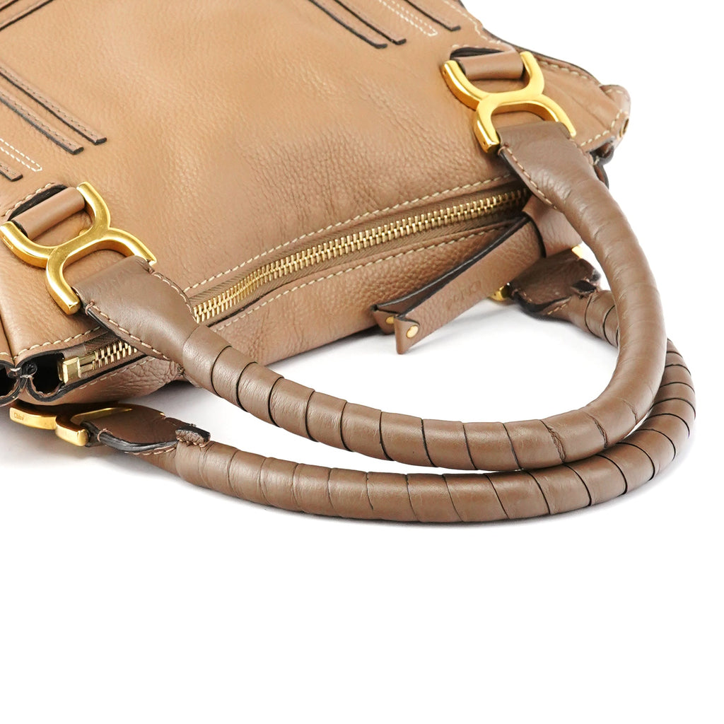 Light Brown Leather Marcie Shoulder Bag