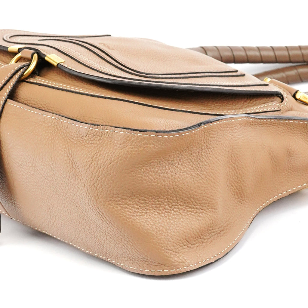 Light Brown Leather Marcie Shoulder Bag