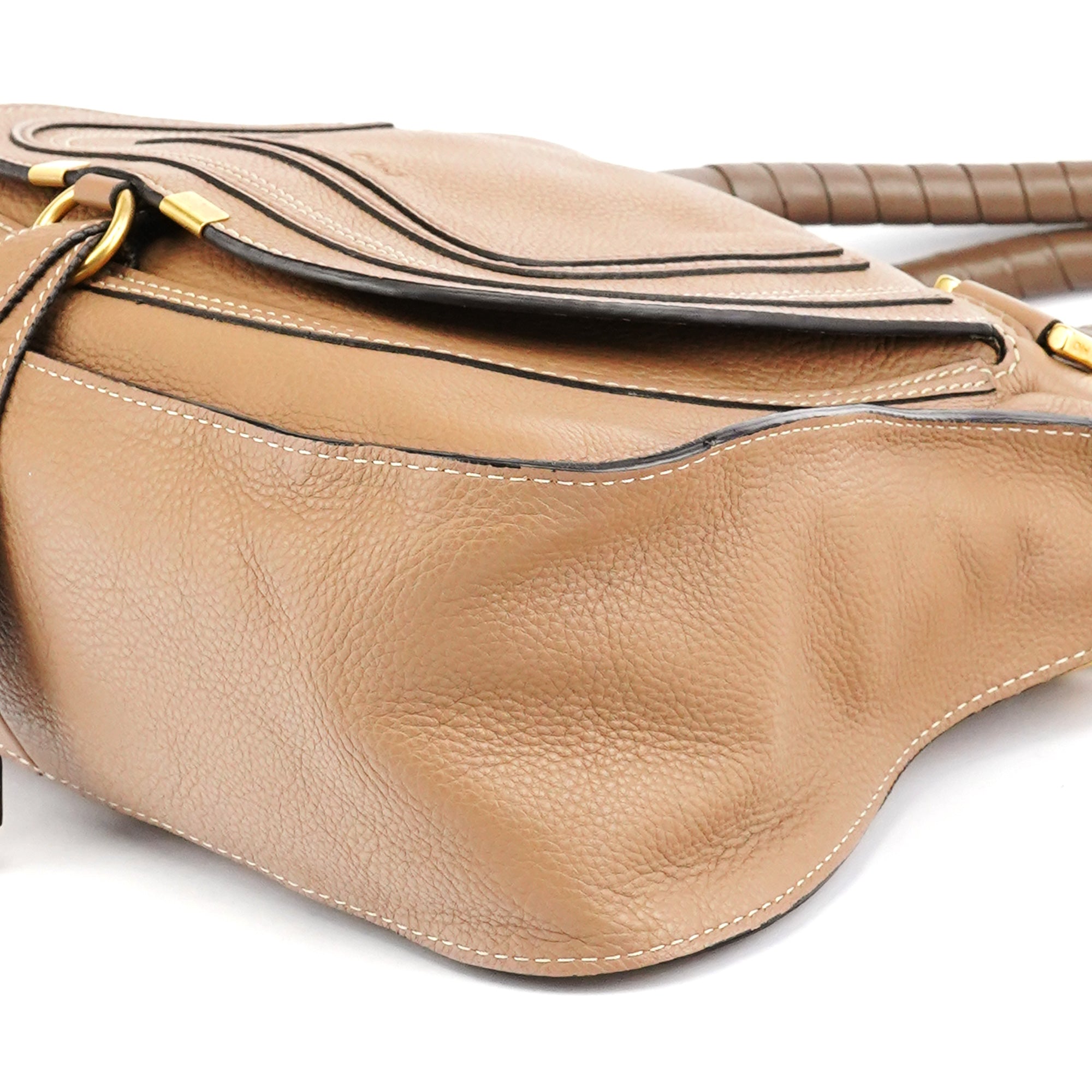Light Brown Leather Marcie Shoulder Bag