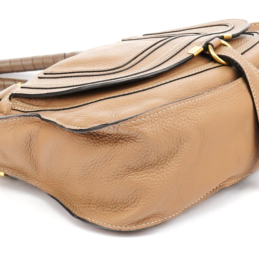 Light Brown Leather Marcie Shoulder Bag