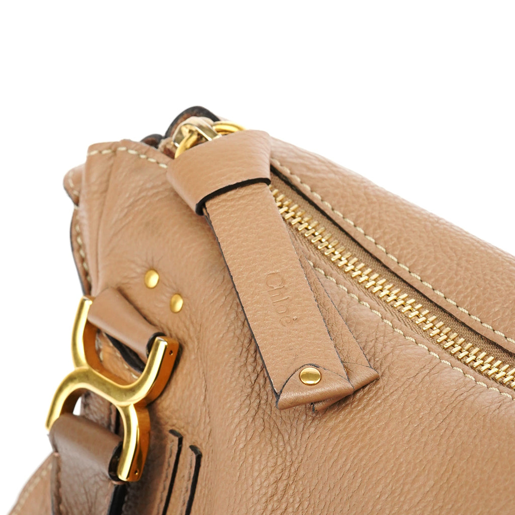 Light Brown Leather Marcie Shoulder Bag