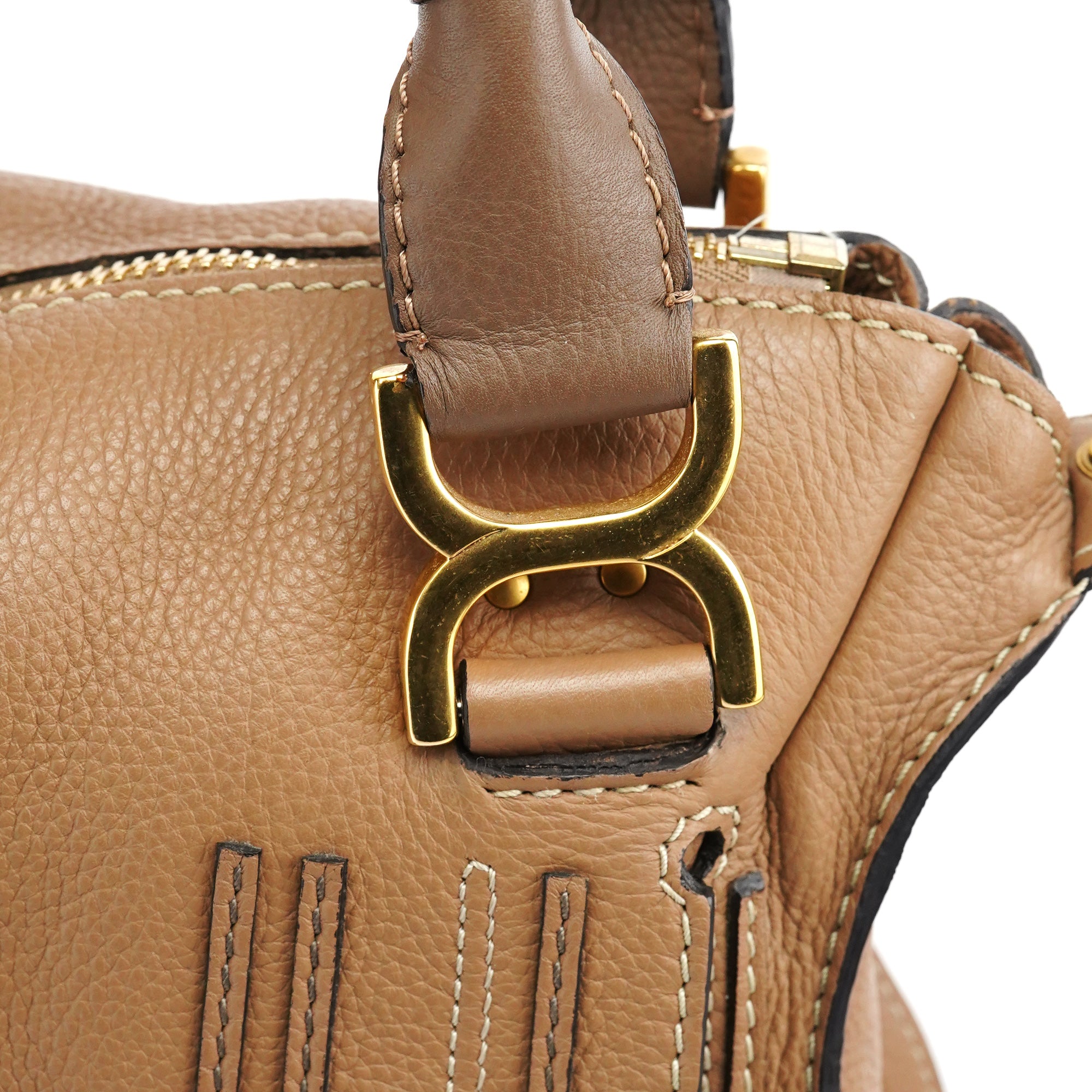 Light Brown Leather Marcie Shoulder Bag