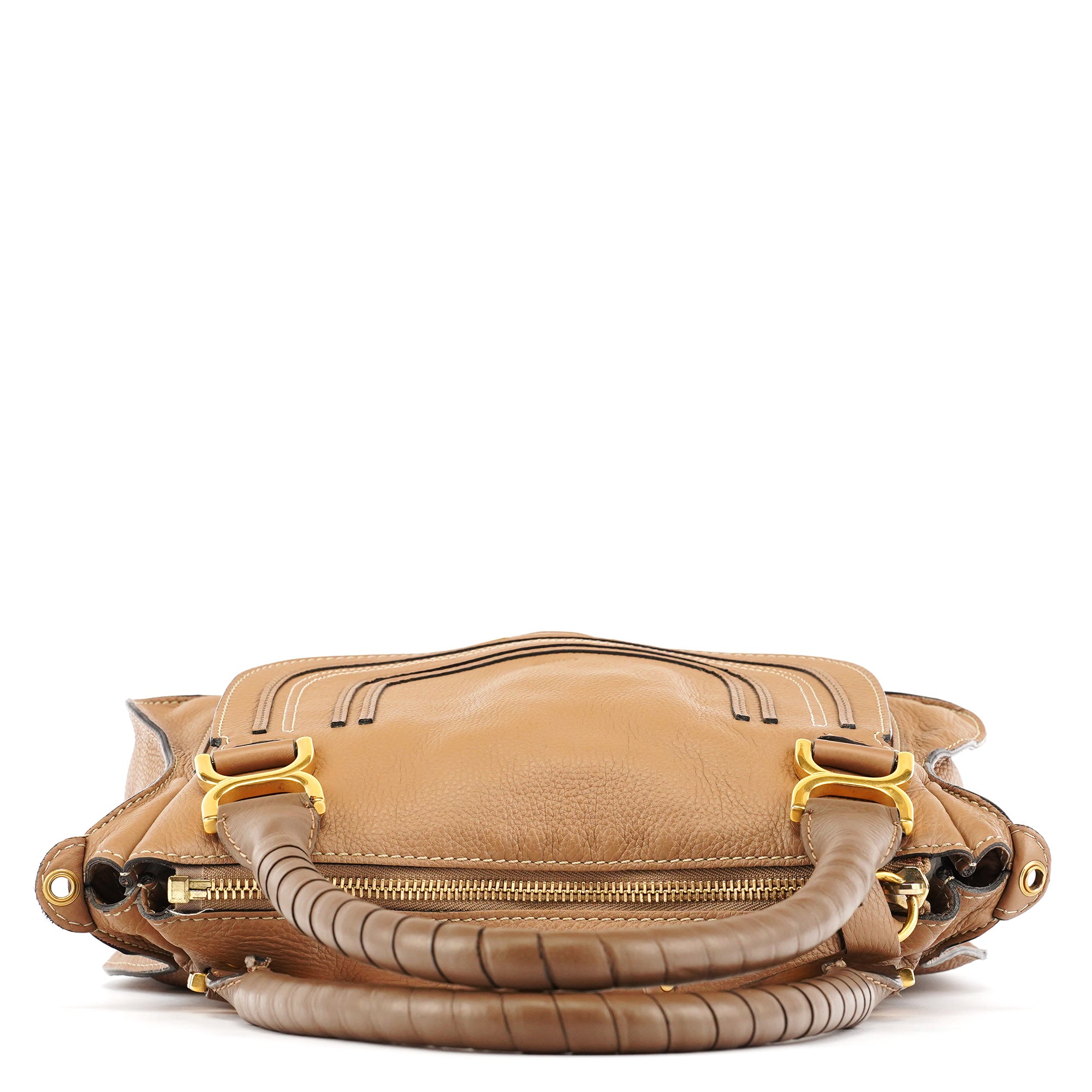 Light Brown Leather Marcie Shoulder Bag