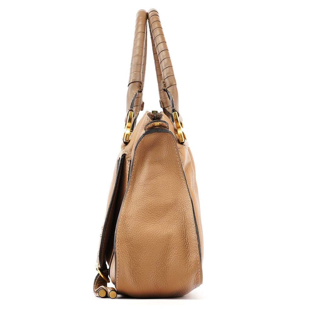 Light Brown Leather Marcie Shoulder Bag