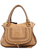 Light Brown Leather Marcie Shoulder Bag