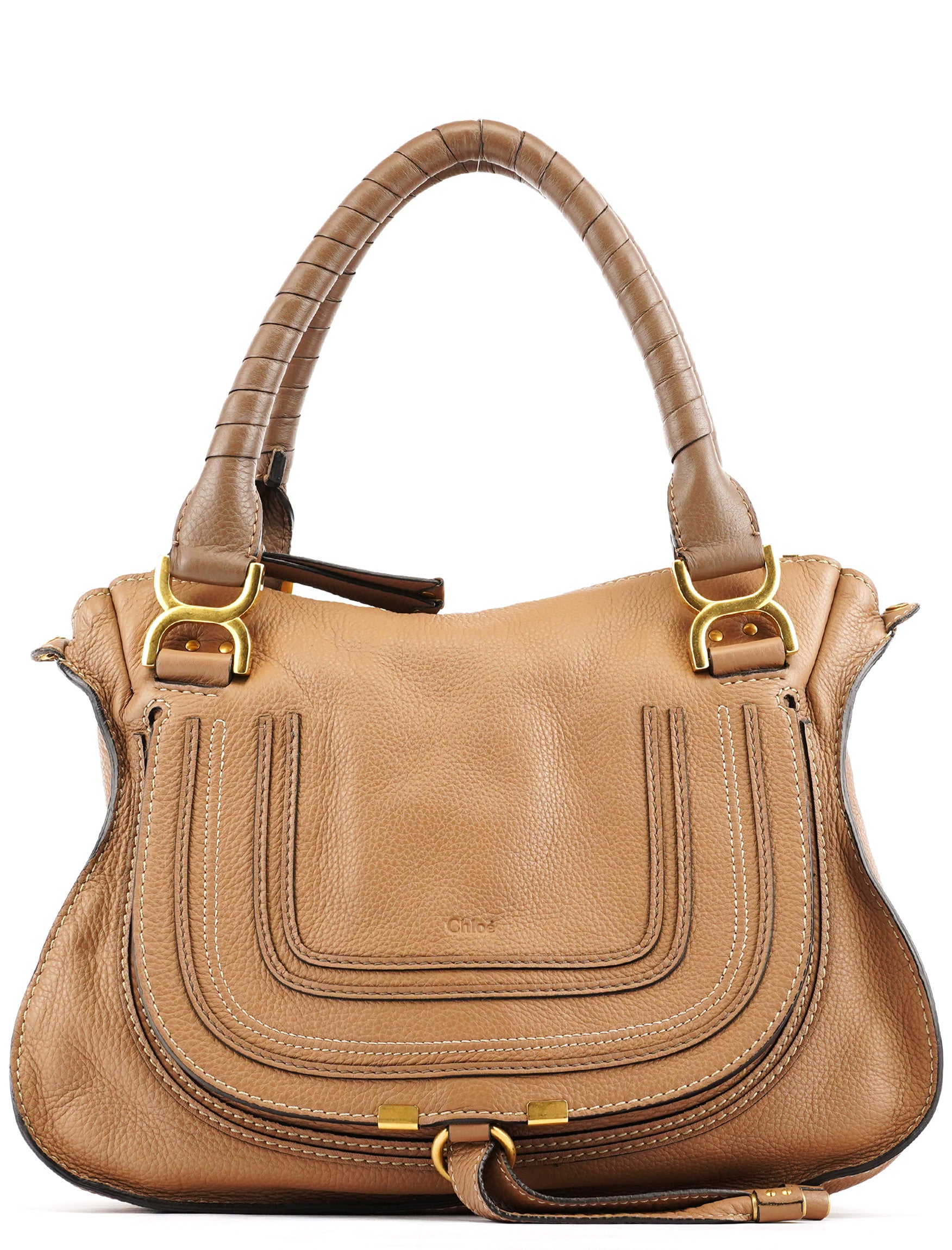 Light Brown Leather Marcie Shoulder Bag