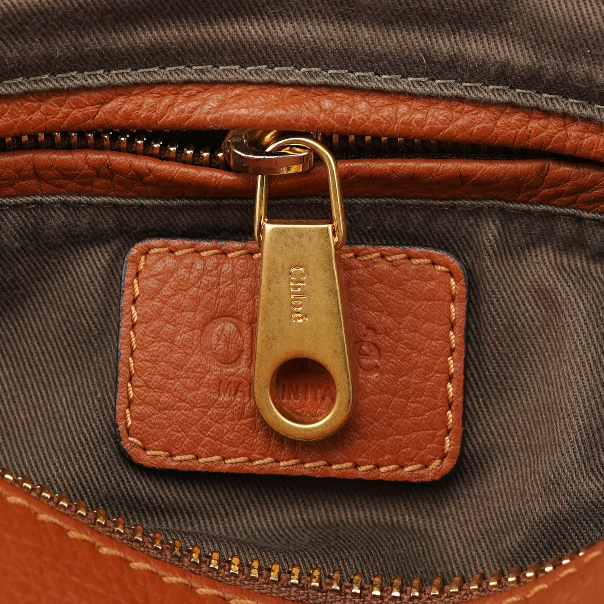 Light Brown Leather Marcie Tote Bag