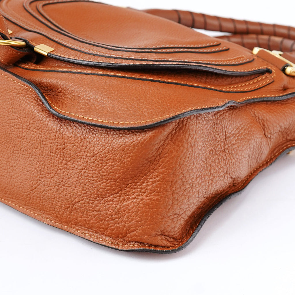 Light Brown Leather Marcie Tote Bag