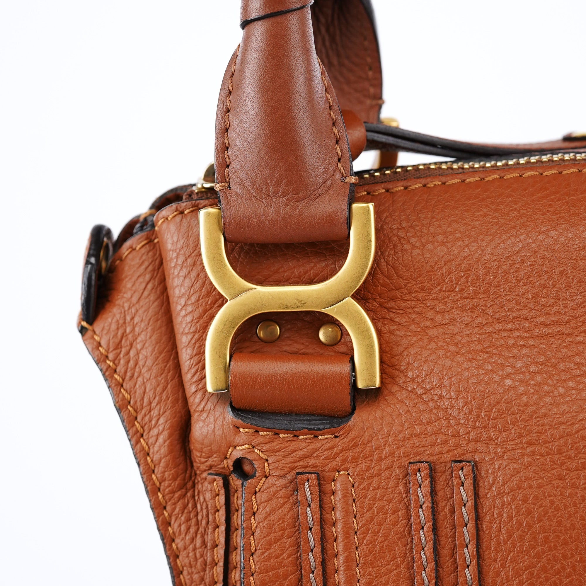 Light Brown Leather Marcie Tote Bag