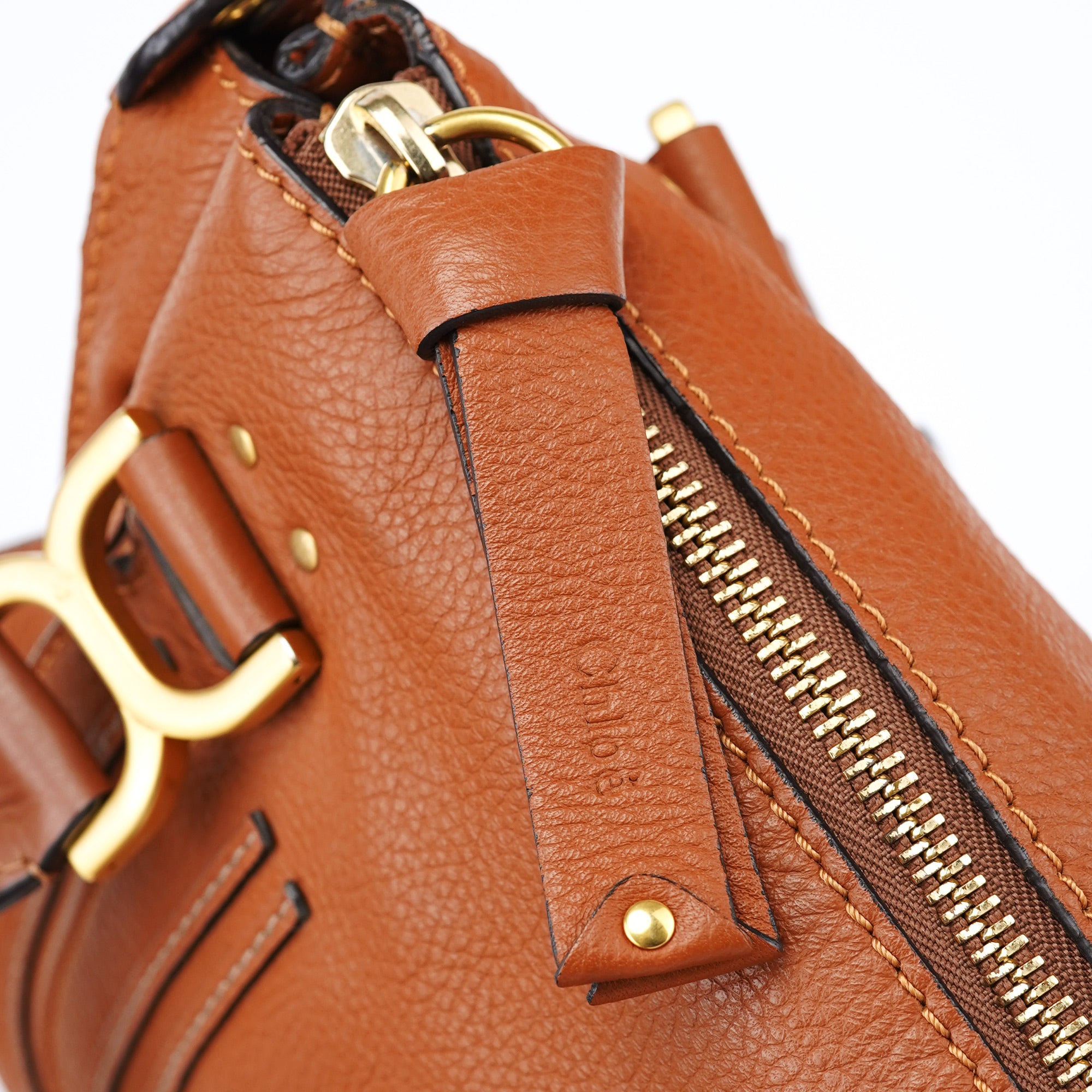 Light Brown Leather Marcie Tote Bag
