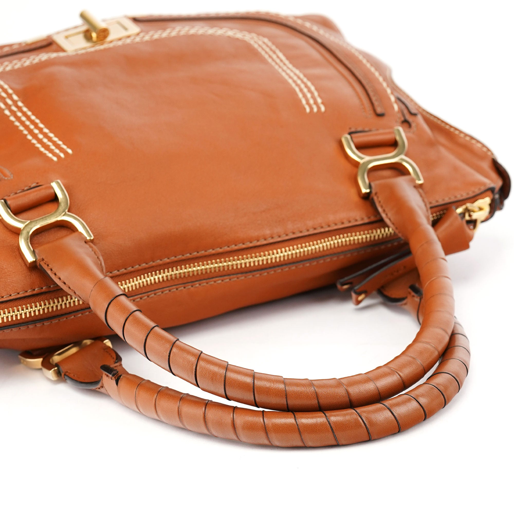 Light Brown Leather Marcie Tote Bag