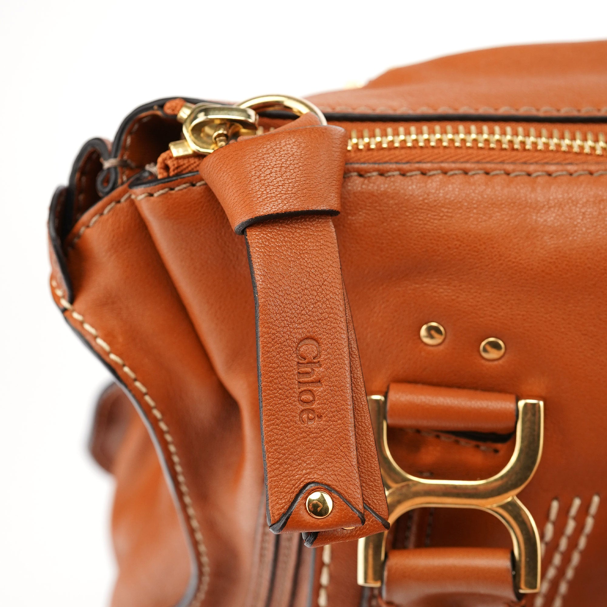 Light Brown Leather Marcie Tote Bag
