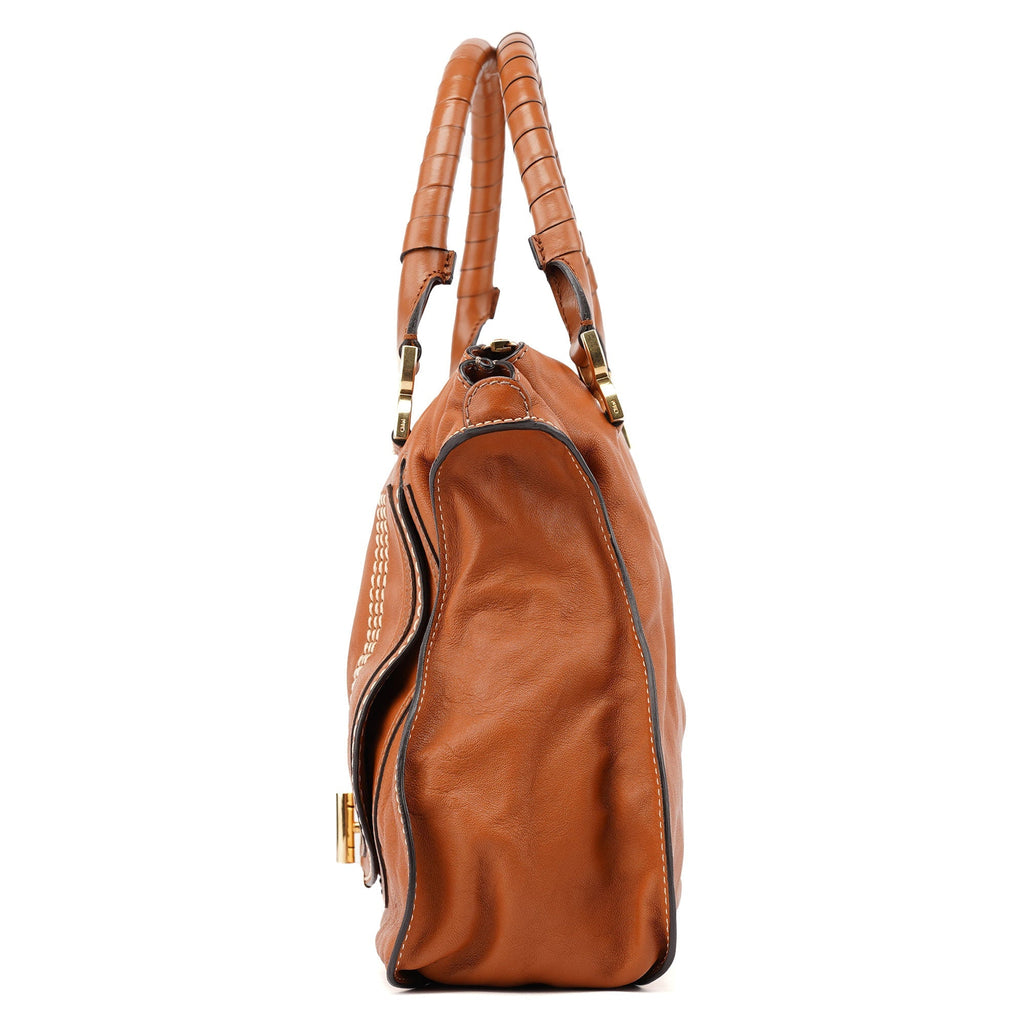 Light Brown Leather Marcie Tote Bag