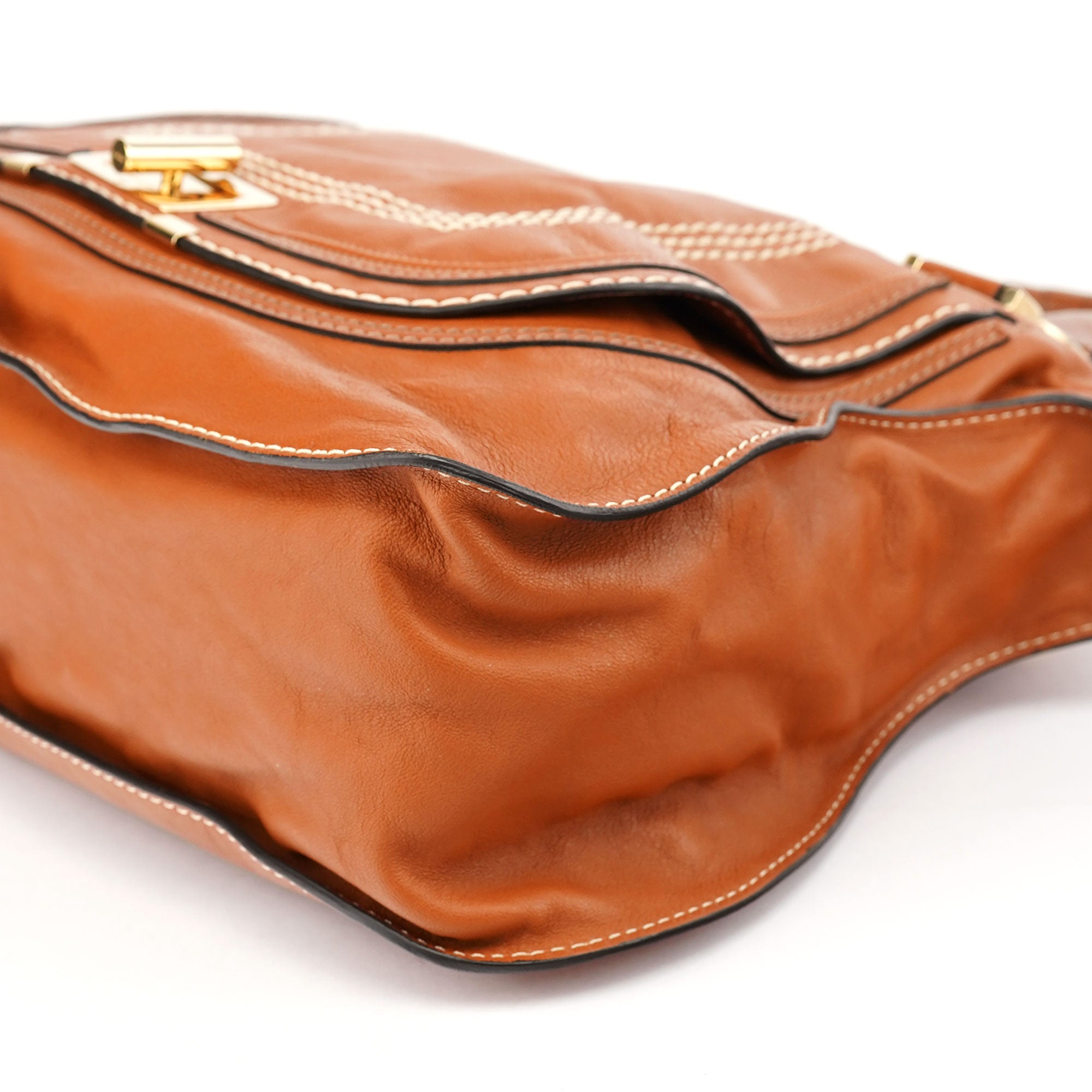 Light Brown Leather Marcie Tote Bag
