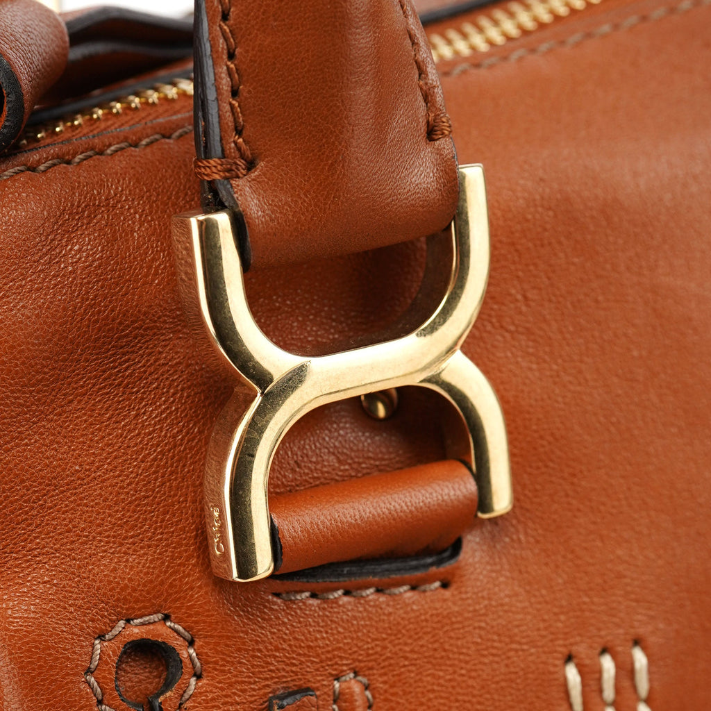 Light Brown Leather Marcie Tote Bag