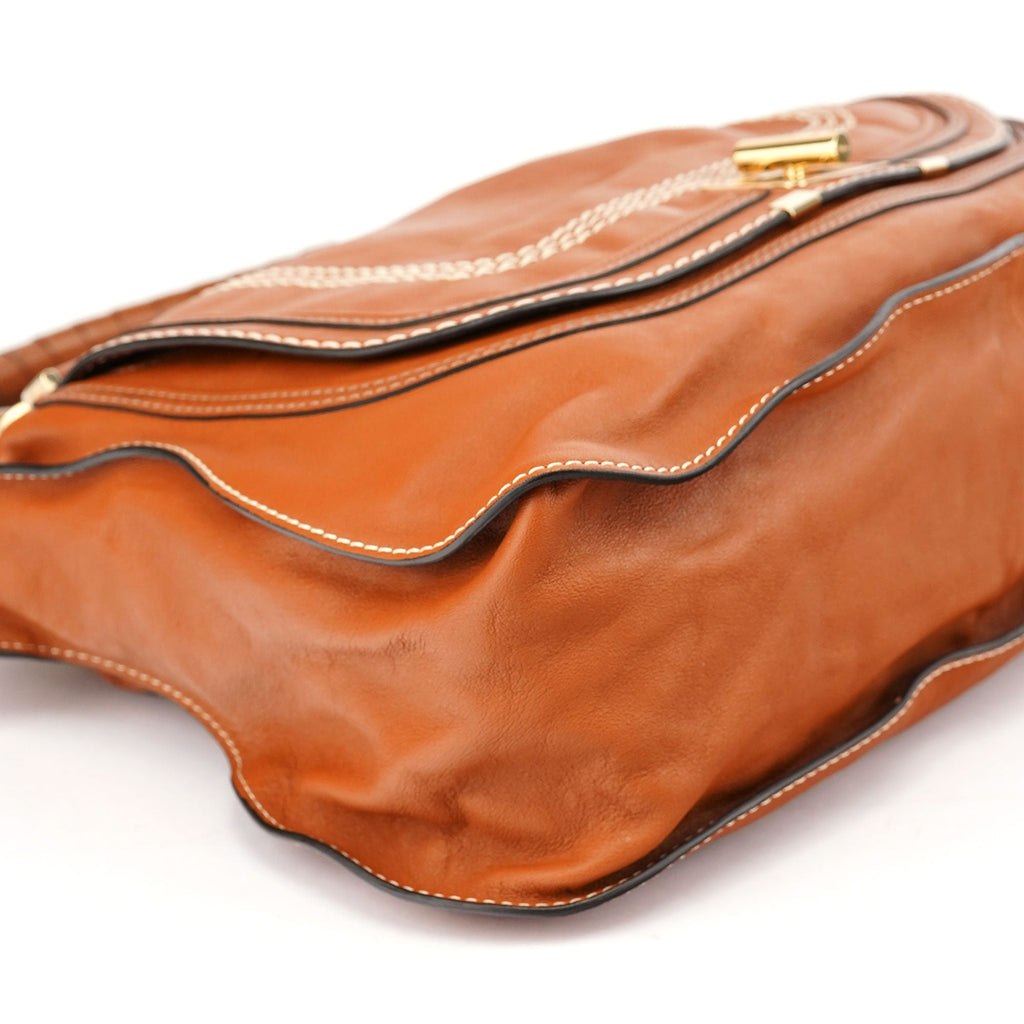 Light Brown Leather Marcie Tote Bag
