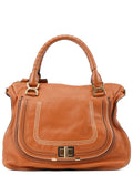 Light Brown Leather Marcie Tote Bag