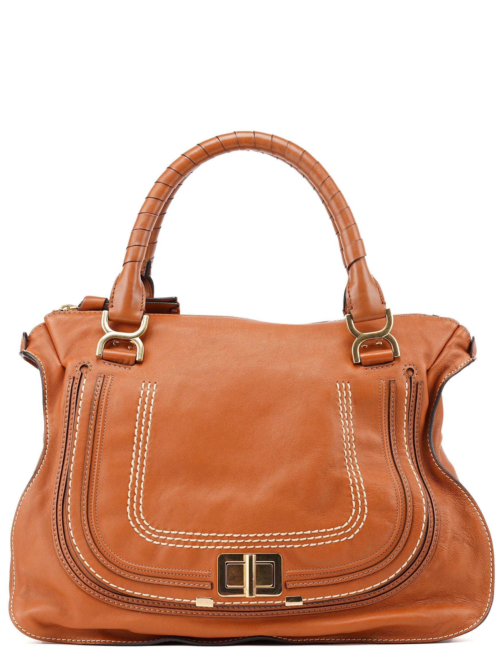 Light Brown Leather Marcie Tote Bag