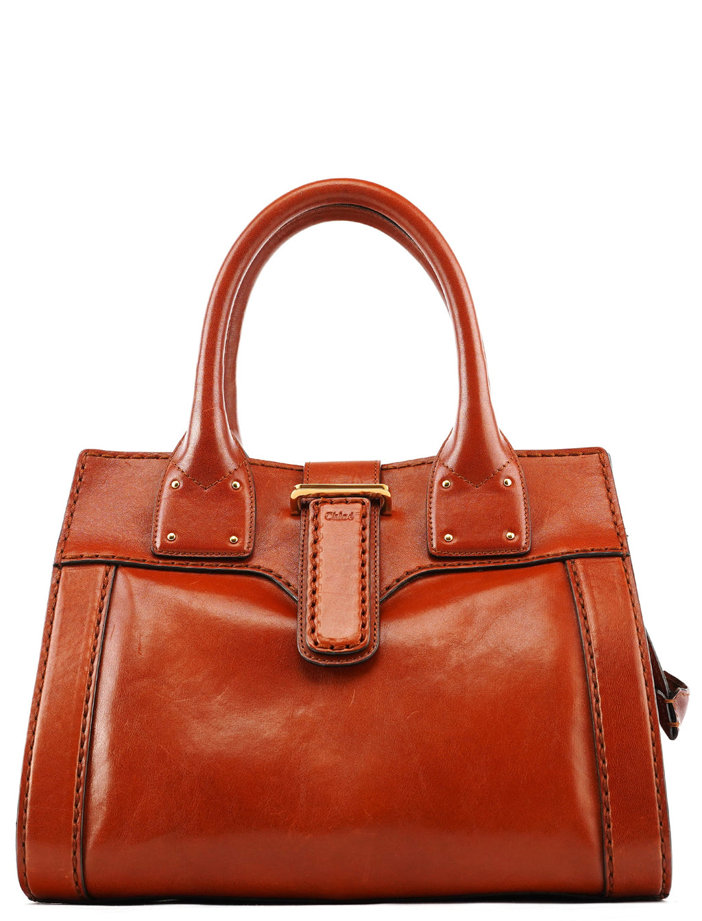 Light Brown Leather Oversized Zipper Bag