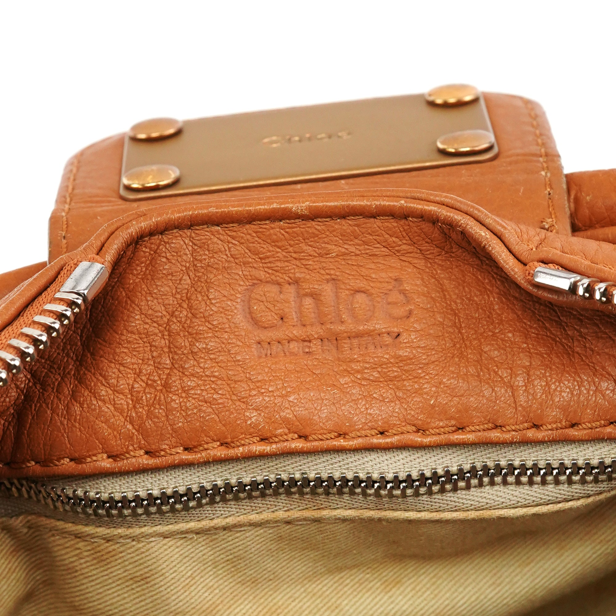 Light Brown Leather Paddington Shoulder Bag