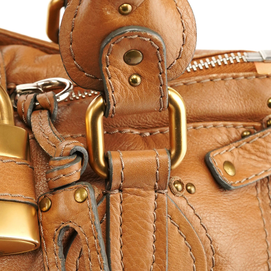 Light Brown Leather Paddington Shoulder Bag