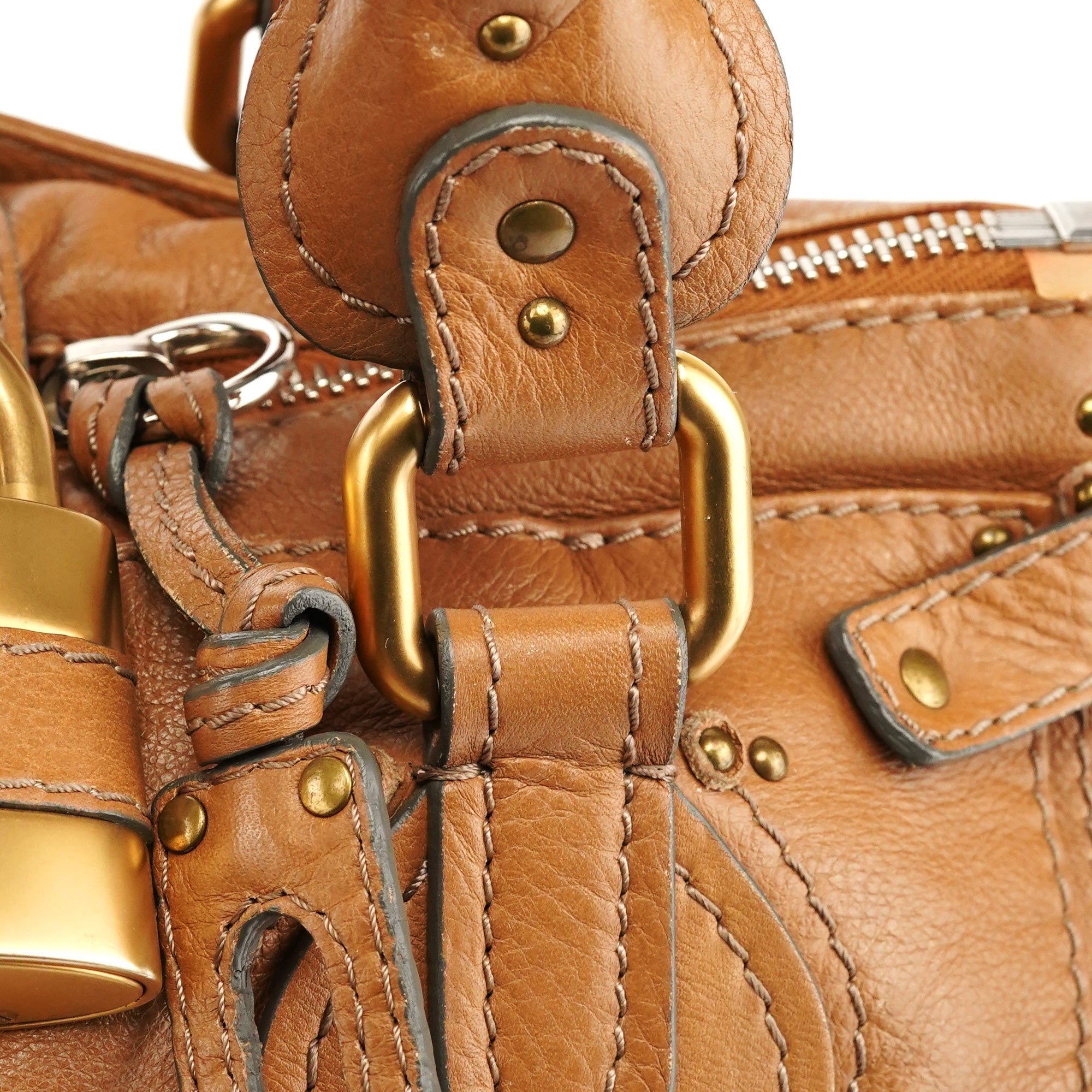 Light Brown Leather Paddington Shoulder Bag