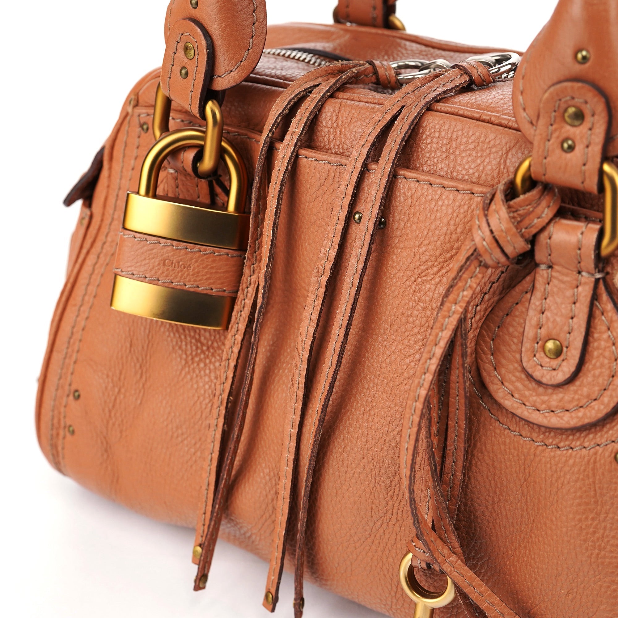 Light Brown Leather Paddington Shoulder Bag