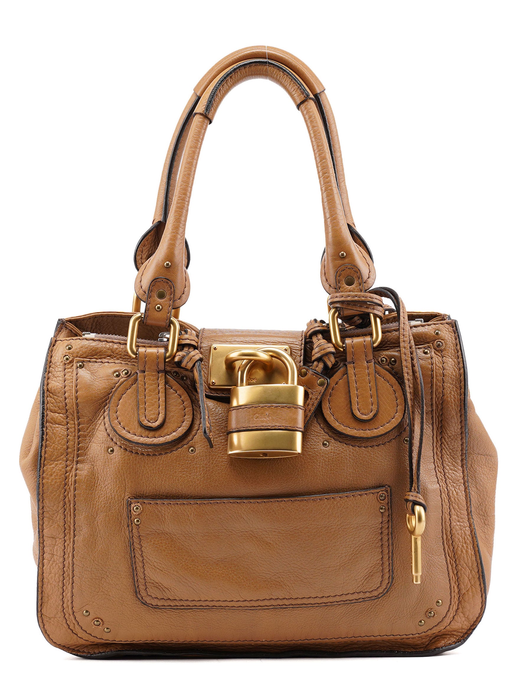 Light Brown Leather Paddington Tote Bag