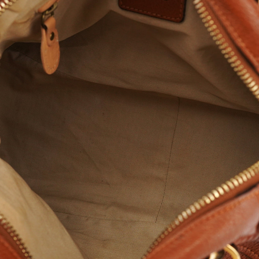 Light Brown Leather Paraty 2-Way Bag