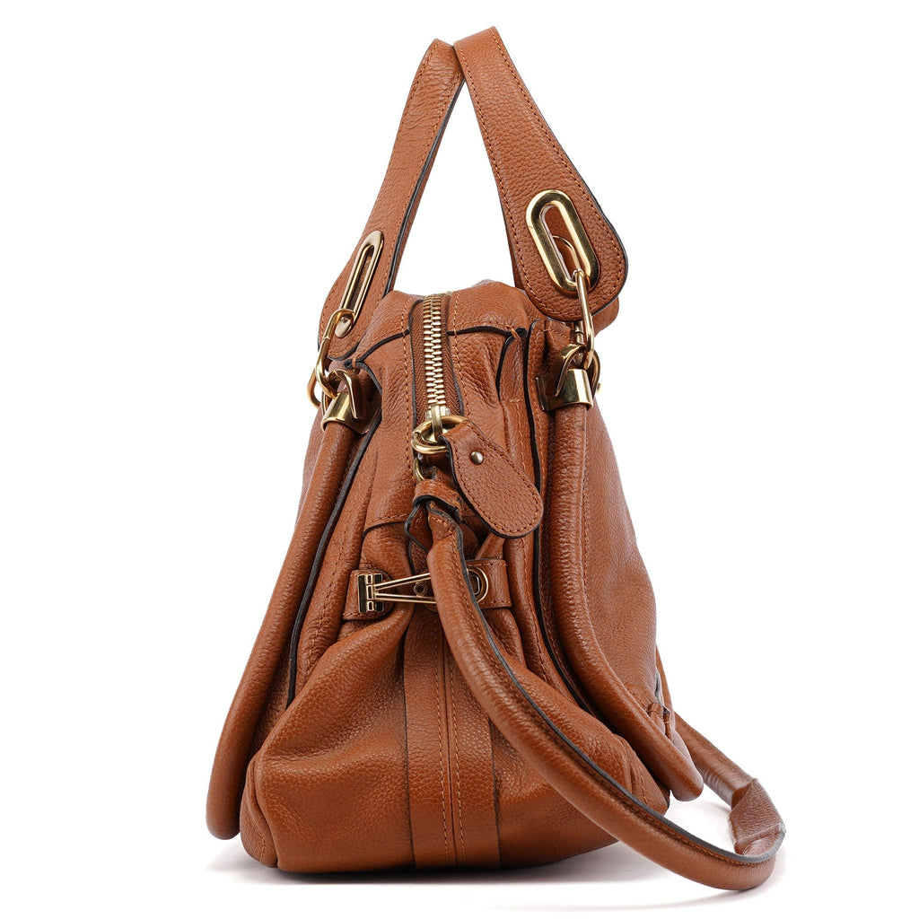 Light Brown Leather Paraty 2-Way Shoulder Bag