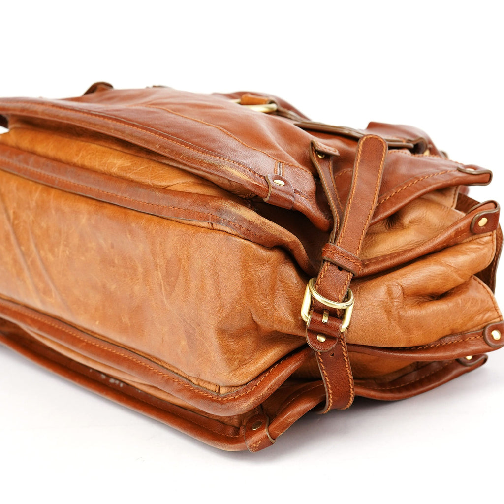 Light Brown Leather Tote Bag