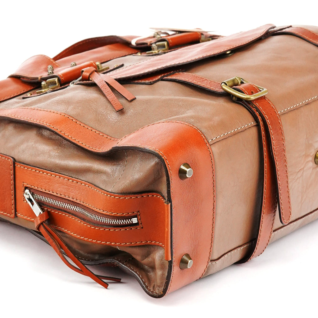 Light Brown Leather Tracy Tote Bag