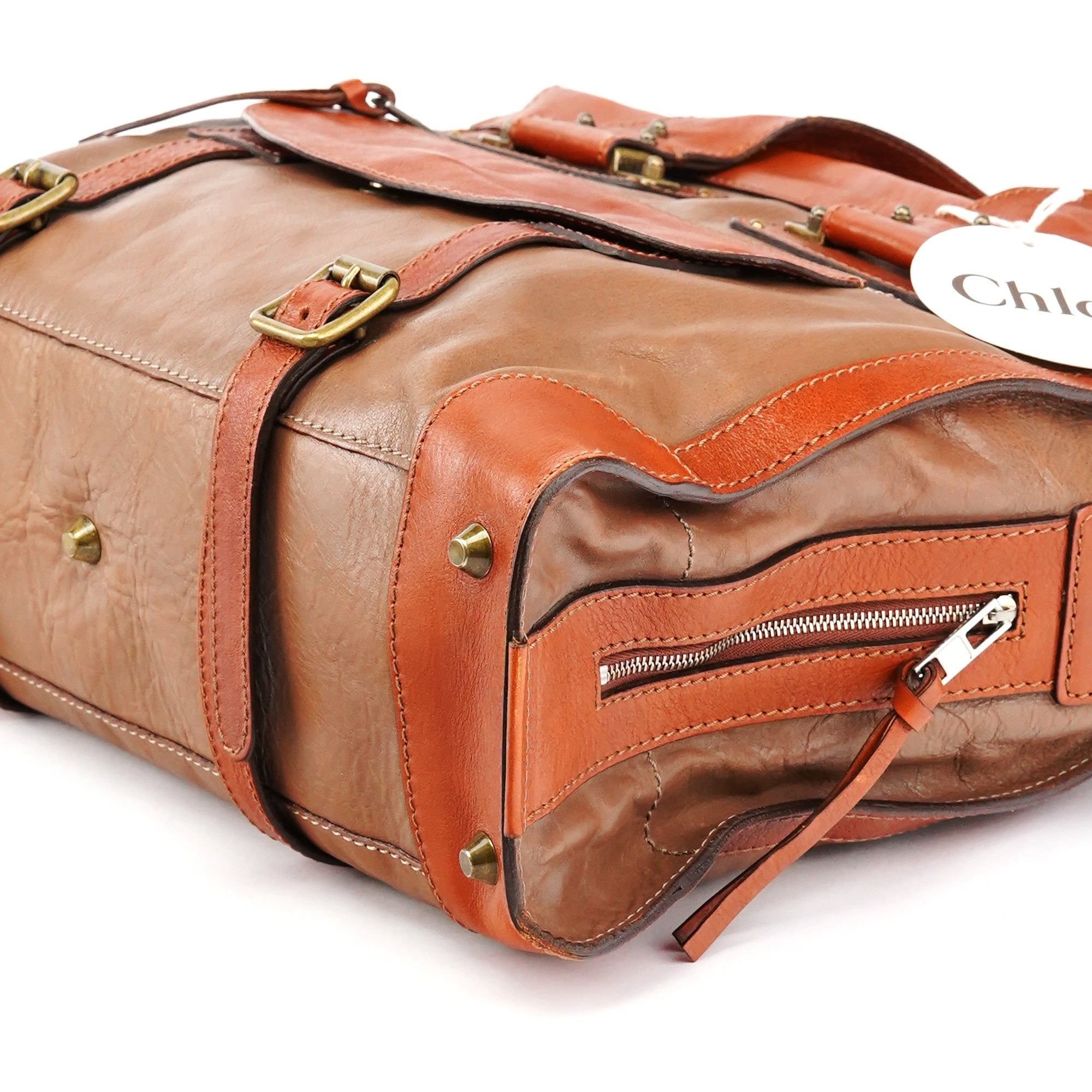 Light Brown Leather Tracy Tote Bag