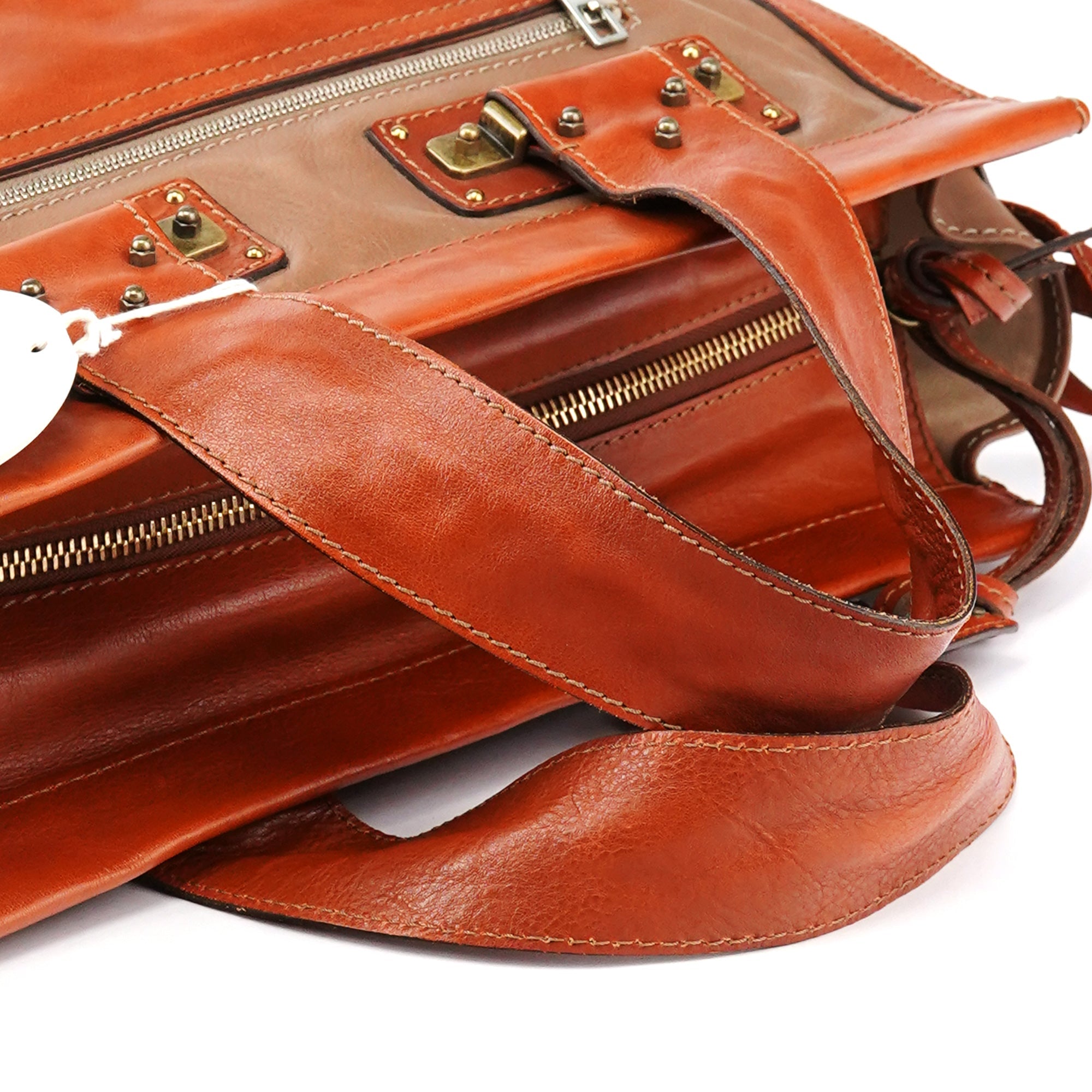 Light Brown Leather Tracy Tote Bag