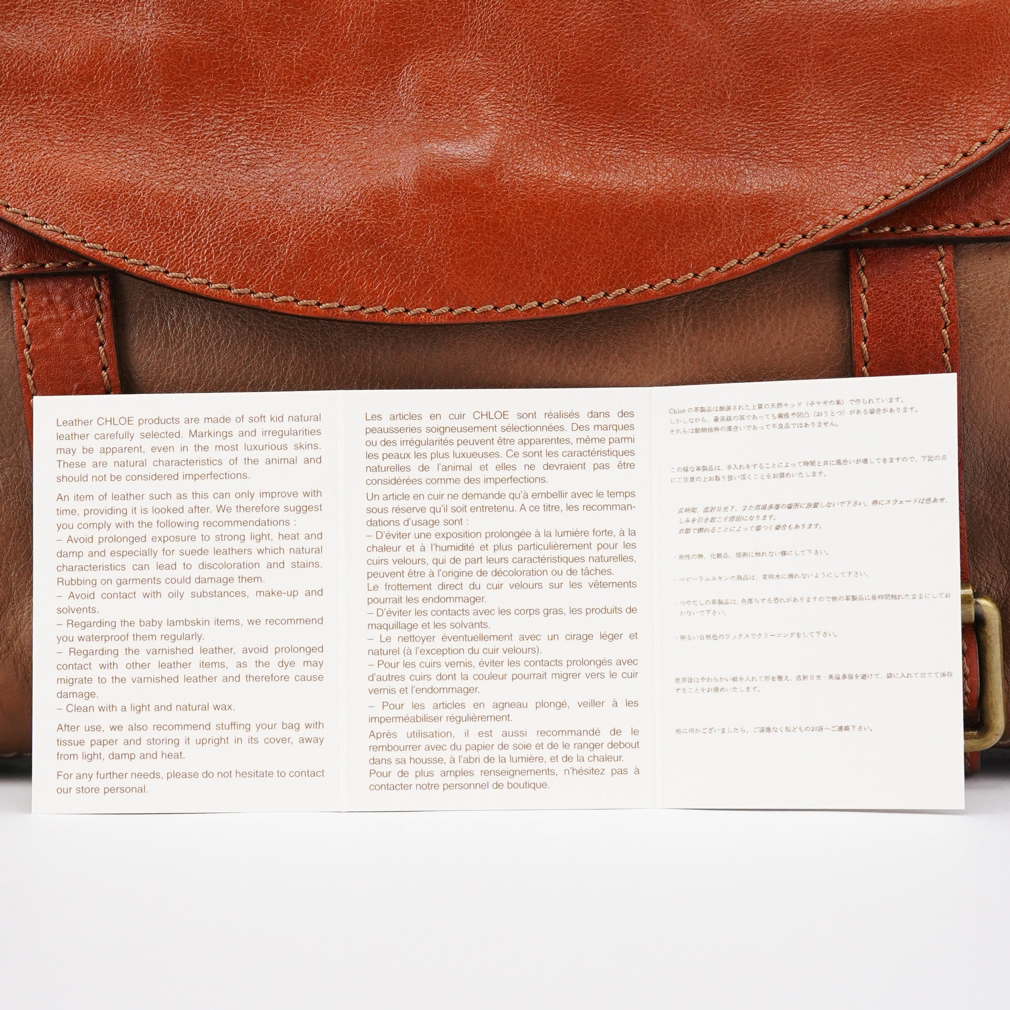 Light Brown Leather Tracy Tote Bag