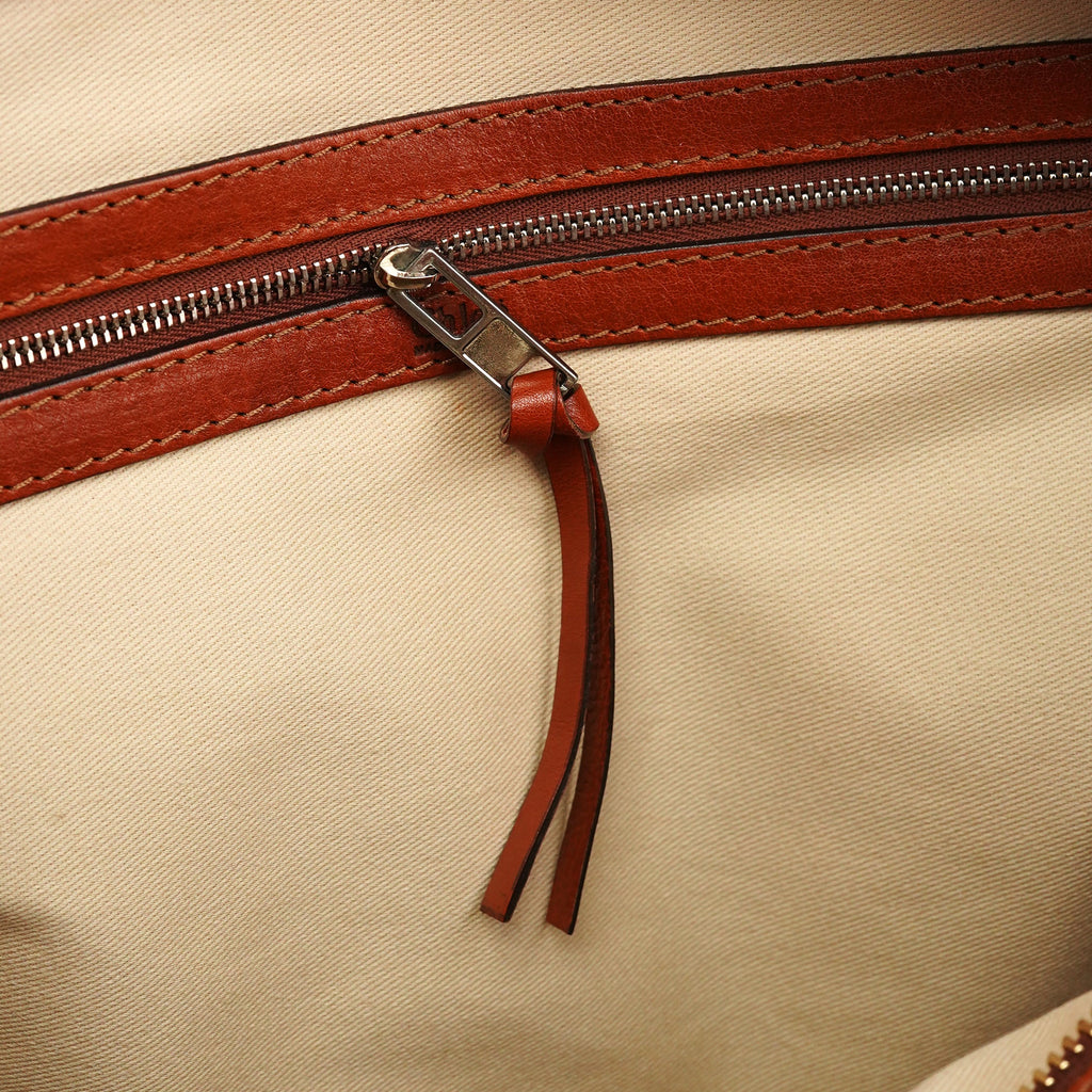 Light Brown Leather Tracy Tote Bag