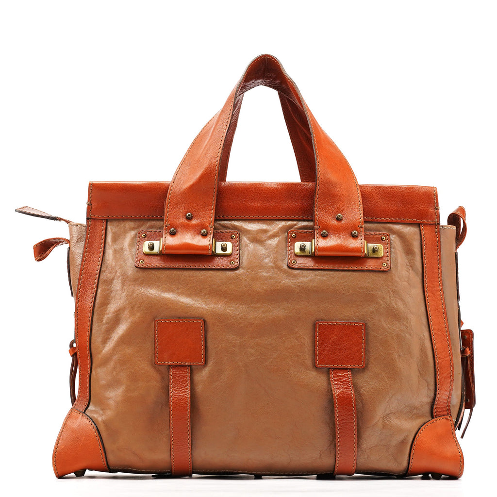 Light Brown Leather Tracy Tote Bag