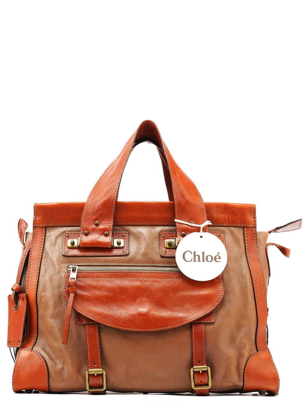 Light Brown Leather Tracy Tote Bag