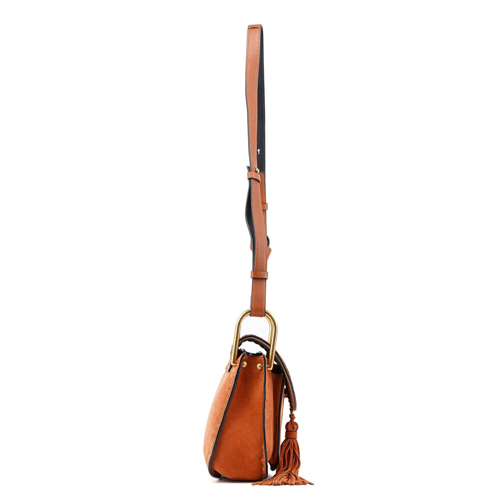 Light Brown Suede Leather Shoulder Bag